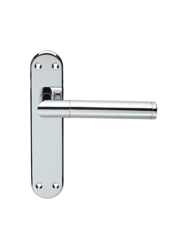 Serozzetta Scope Lever On Latch Backplate - Polished Chrome