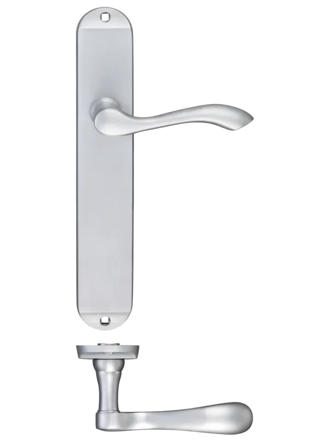 Zoo Hardware Arundel Lever Latch Furniture - Long Plate - Satin Chrome