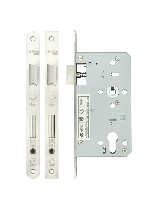 Zoo Hardware Din euro sashlock - 72mm c/c - backset 60mm - Satin Stainless