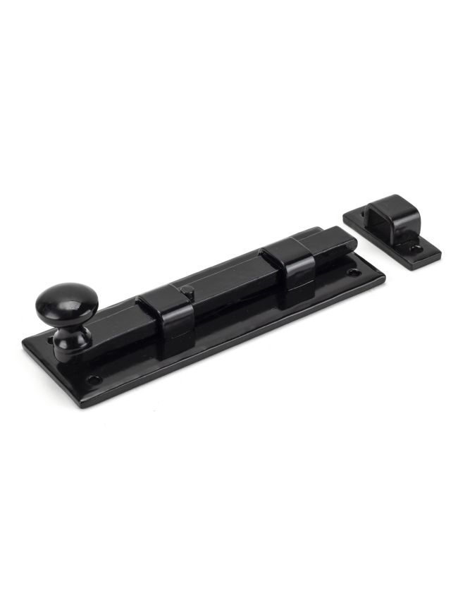 Black 6" Straight Knob Bolt