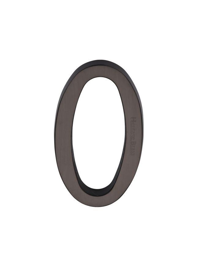 Heritage Brass Numeral 0 Concealed Fix 76mm (3") Matt Bronze finish