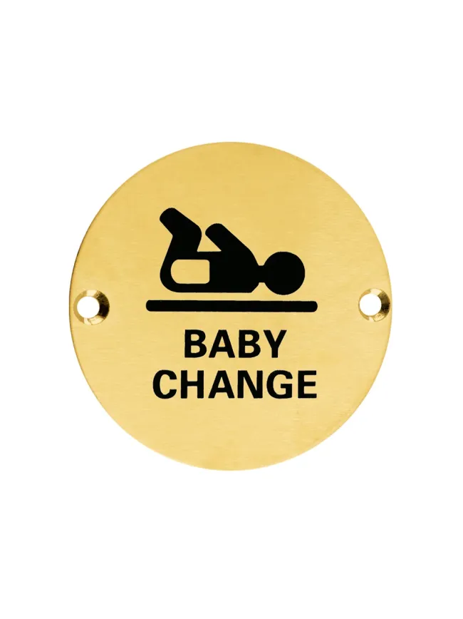Zoo Hardware Baby Change - 76mm dia - PVD Satin Brass