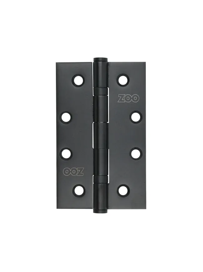 Zoo Hardware Slim Knuckle Bearing Hinge Stainless Steel - Grade 201 - 102 x 63 x 2.5mm - Matt Black