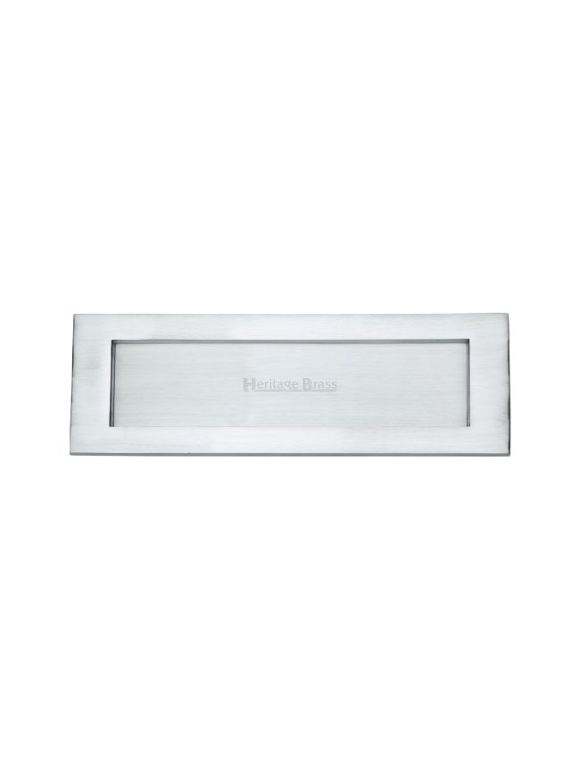 Heritage Brass Letterplate 12" x 4" Satin Chrome finish