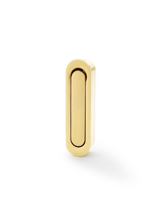 Alexander & Wilks - Radius Sliding Door Edge Pull - Satin Brass PVD