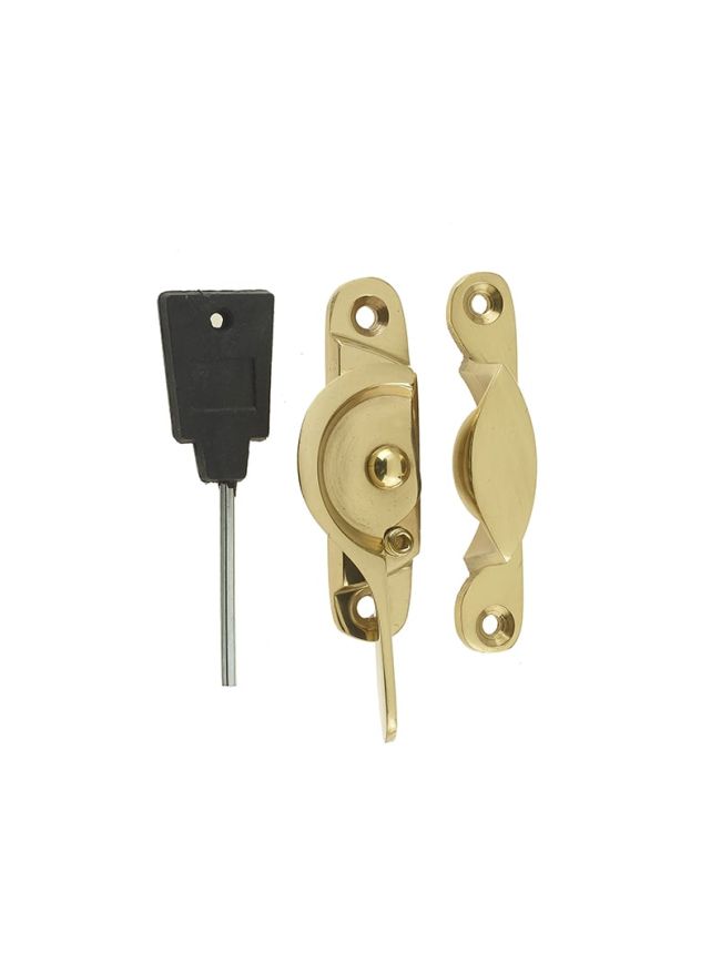 Jedo Narrow Locking Fitch Fasteners 65mm Polished Brass - By Frelan Hardware - JV89LPB