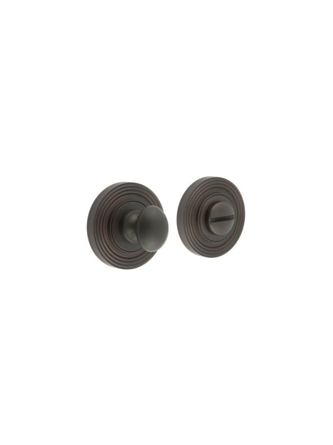 Burlington Turns & Releases Inner 1 Reeded Rose Dark Bronze - By Frelan Hardware - BUR-80DB-53DB