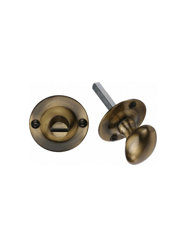 Heritage Brass Oval turn with release Antique Brass finish