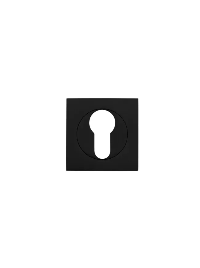 Zoo Hardware Square euro profile escutcheon - Oscuro Matt Black
