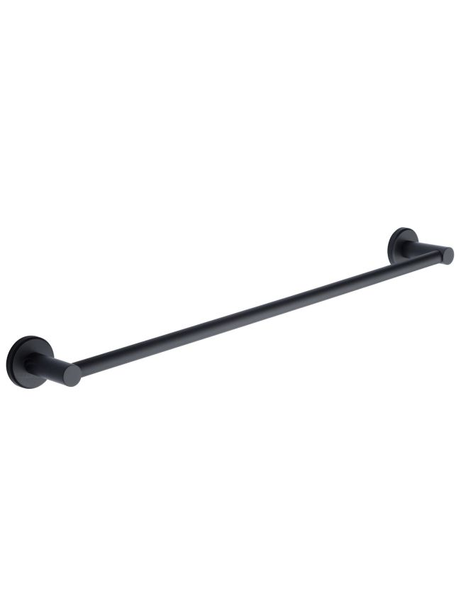 Oxford 60cm Towel Bar Rail. Wall Mounted for Bathroom and Kitchen. Black finish