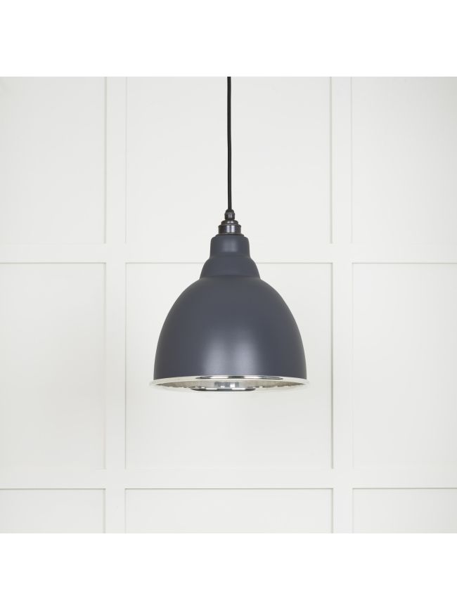 Smooth Nickel Brindley Pendant in Slate