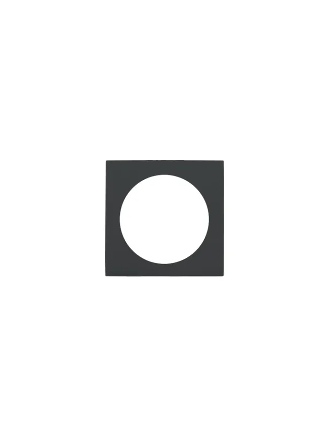 Zoo Hardware Spare square rose (turn & release) - Oscuro Matt Black