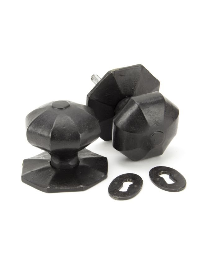 External Beeswax Large Octagonal Mortice/Rim Knob Set