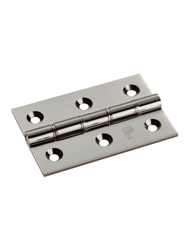 Double Phosphor  Washered Butt Hinge - Polished Nickel (Pair)