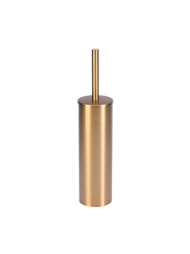 Oxford Toilet Brush and Holder set. Satin Brass finish