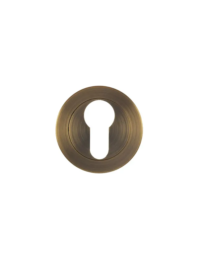 Zoo Hardware Escutcheon euro profile - Antique Brass
