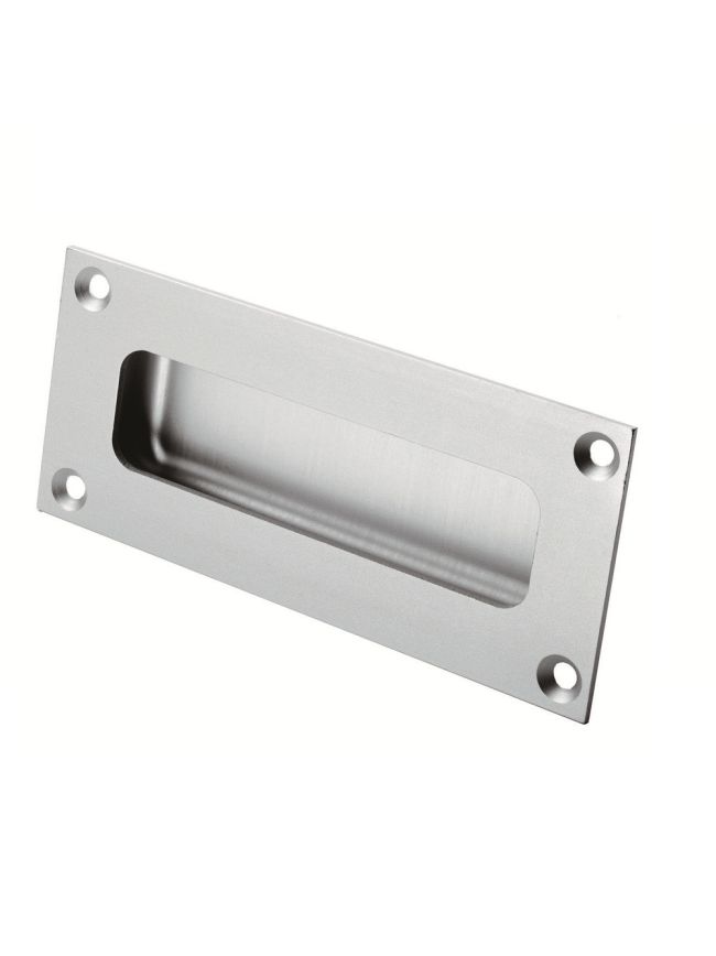 Aluminium Rectangular Flush Pull - Satin Anodised Aluminium
