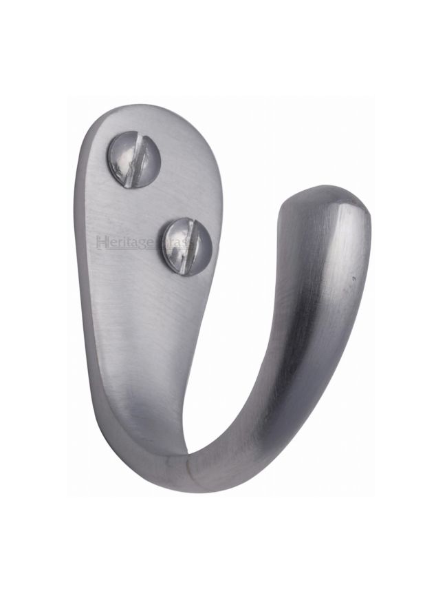 Heritage Brass Single Robe Hook Satin Chrome finish