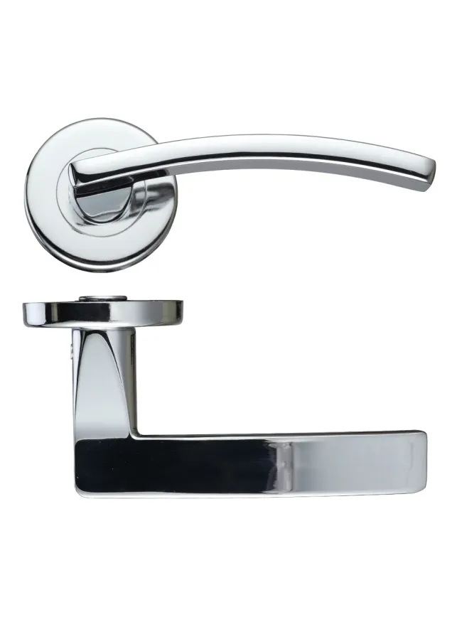 Zoo Hardware Toledo lever on round rose - Polished Chrome