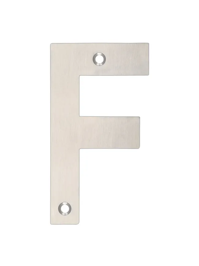 Zoo Hardware Letter - F - 75mm - Satin Stainless