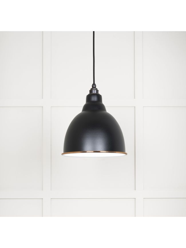 White Gloss Brindley Pendant in Elan Black