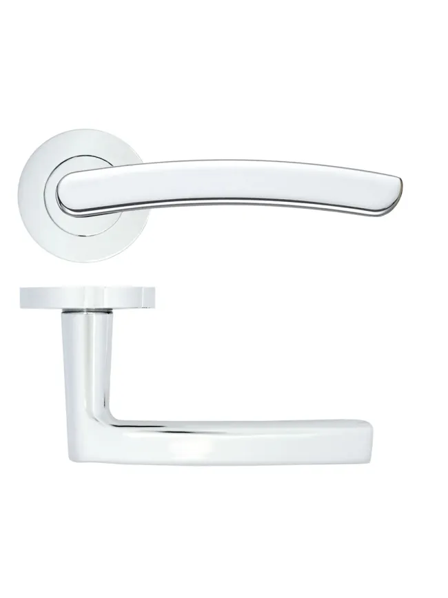 Zoo Hardware Santiago lever on rose - Polished Chrome