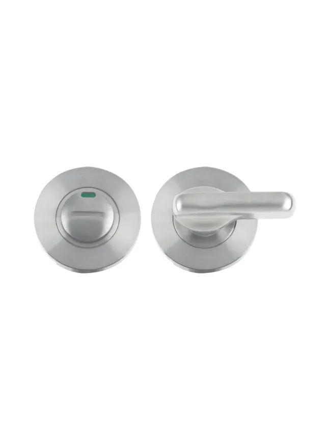 Zoo Hardware Disabled Turn and Release with Indicator complete with Escutcheons & 5mm Spindle - Grade 201 - Stainless Steel