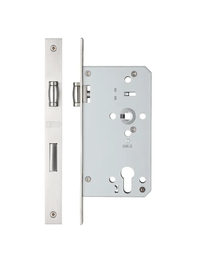Zoo Hardware Roller din euro sashlock - 72mm c/c - backset 60mm - Satin Stainless