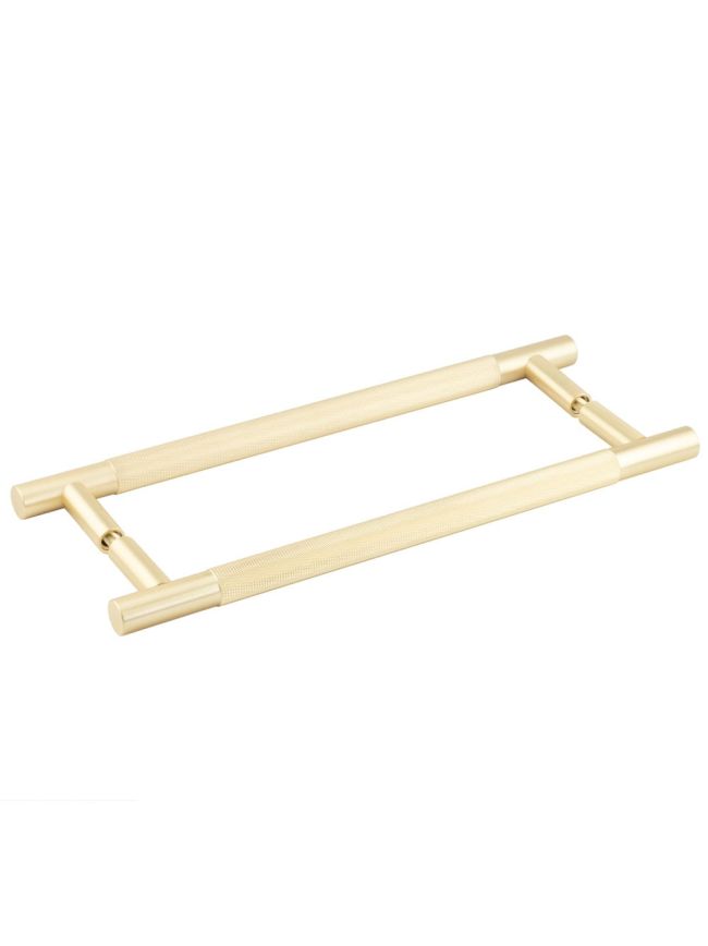 Bari Pull Handles 300mm Satin Brass Back to Back - By Frelan Hardware - JV1800SBB2B