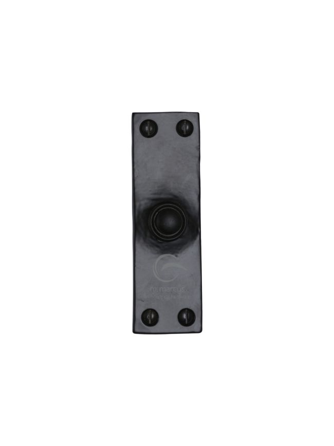 Black Iron Rustic Bell Push 4" x 1.25"