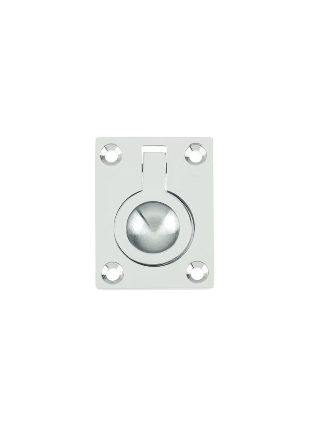 Jedo 38x50mm Flush Rings 38x50mm Polished Chrome - By Frelan Hardware - JV424APC
