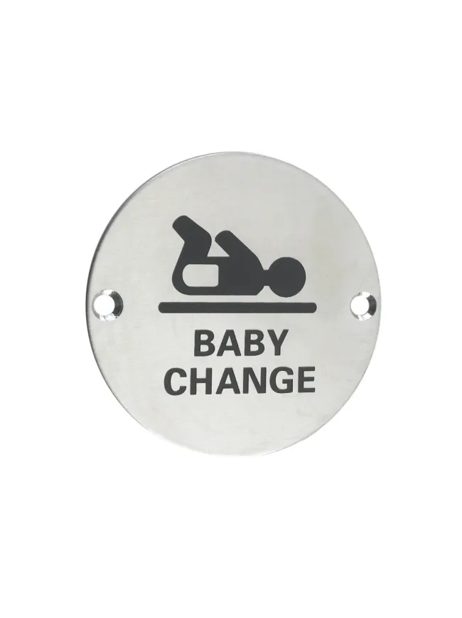Zoo Hardware Baby Change - 76mm dia - Satin Stainless