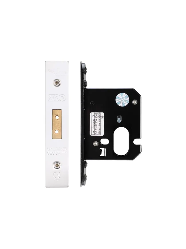 Zoo Hardware Oval Profile Dead Lock - 64mm C/W SSS Forend and Strike - Stainless Steel