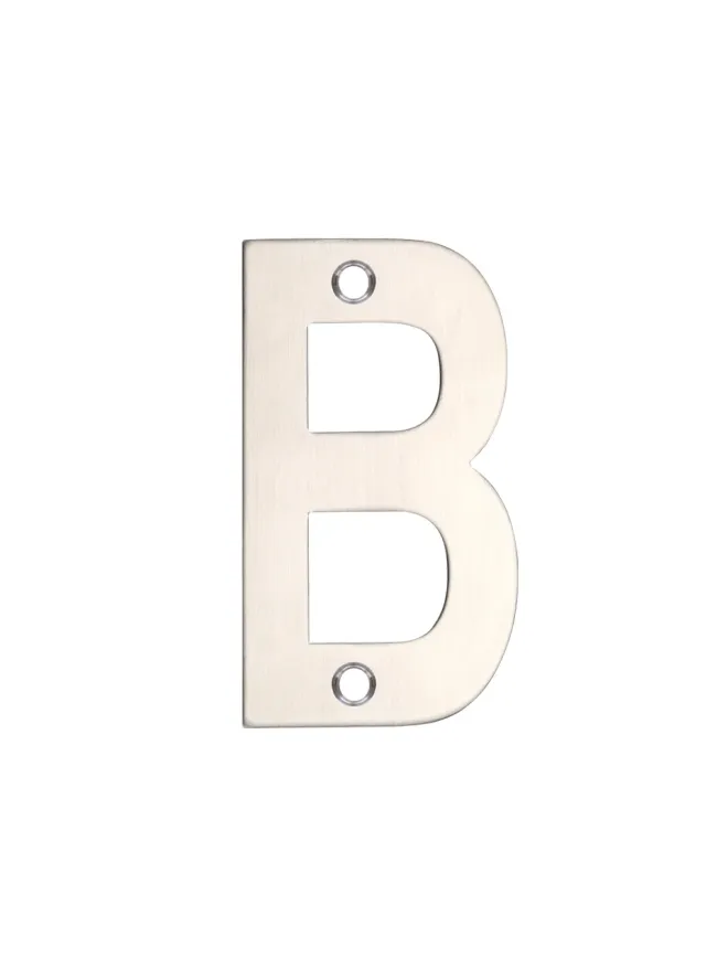 Zoo Hardware Letter - B - 75mm - Stainless Steel
