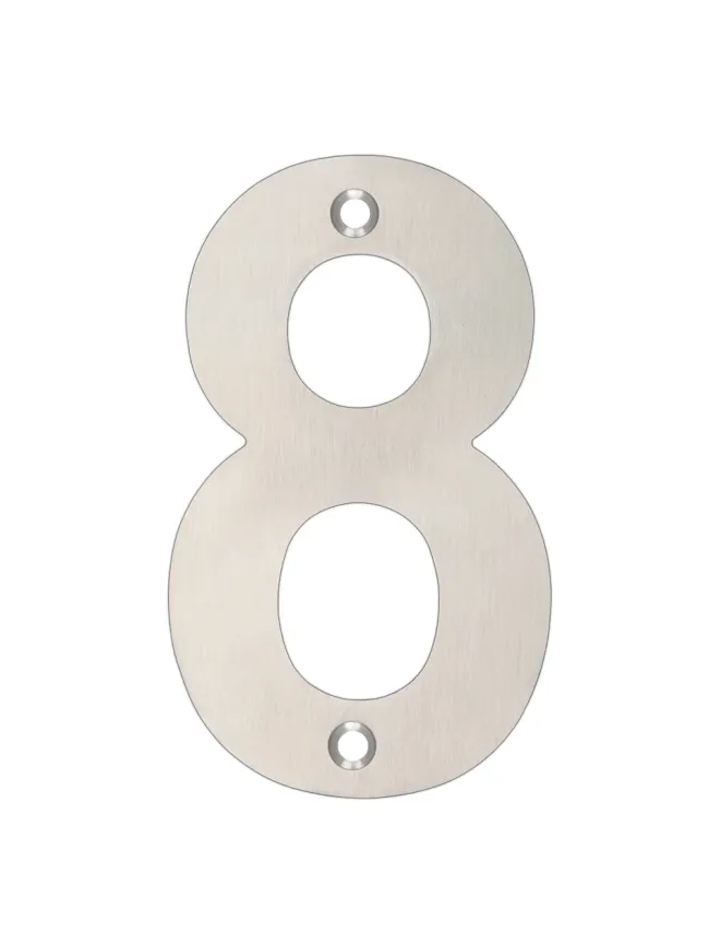 Zoo Hardware Numerals - Satin Stainless