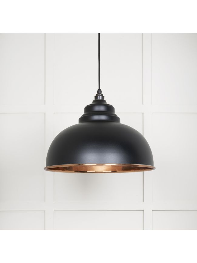 Smooth Copper Harborne Pendant in Elan Black