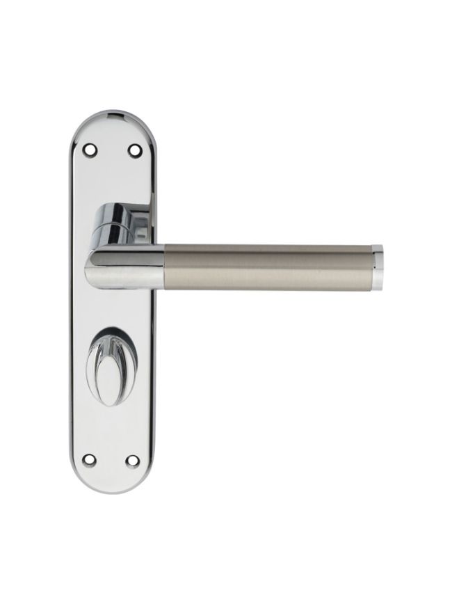Serozzetta Scope Lever On Wc Backplate - Polished Chrome Satin Nickel