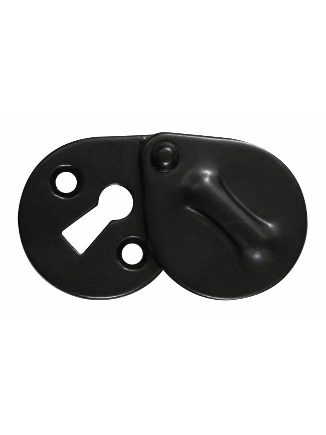Oval Covered Escutcheon - Flat Black