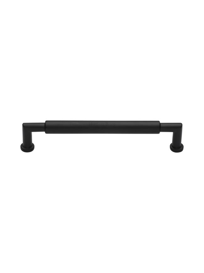 Heritage Brass Cabinet Pull Bauhaus Round Design 152mm CTC Matt Black Finish