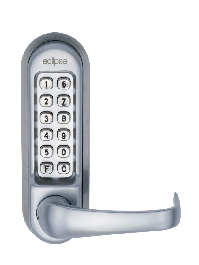Eclipse 70265 - ED50PK Heavy Duty Panic H/W Push Button Digital Lock - Satin Chrome