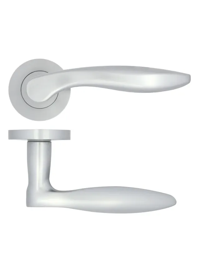 Zoo Hardware Cadiz lever on rose - Satin Chrome