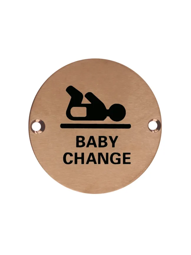 Zoo Hardware Baby Change - 76mm dia - PVD Bronze