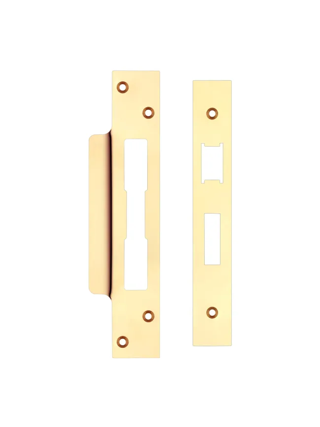 Zoo Hardware Spare Acc Pk for UK Sash Locks - *BLANK* - contains Forend, Strike and Fixing Screws - Brass