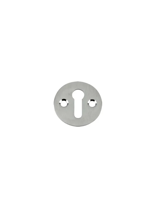 Zoo Hardware Std. Key Profile Victorian Escutcheon 32mm dia. - Satin Chrome