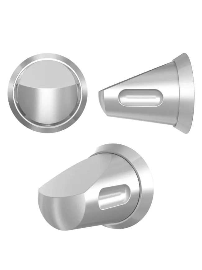 Zoo Hardware Anti Ligature knob on Rose - Int & Ext - Satin St Steel - Stainless Steel