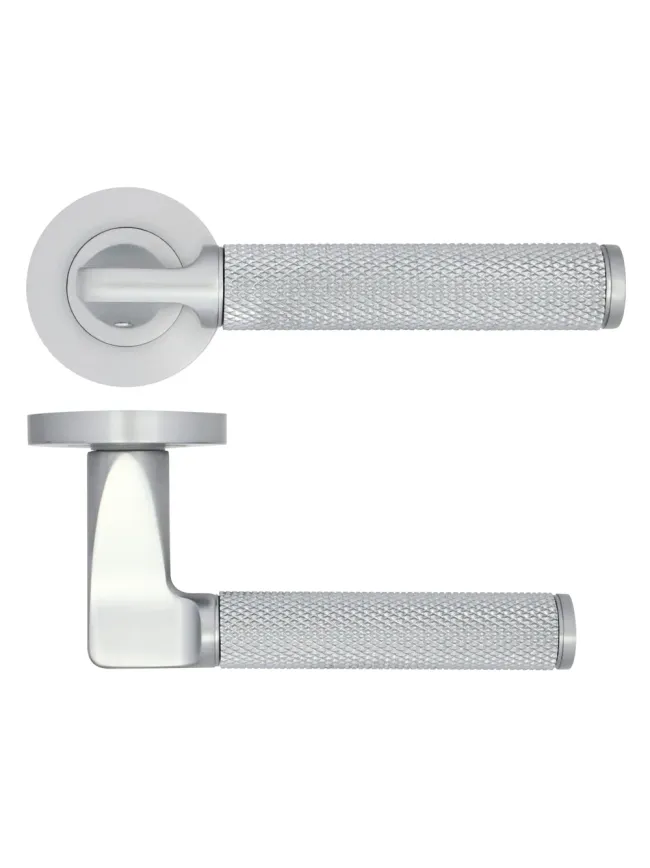 Zoo Hardware Bilbao lever on rose - Satin Chrome