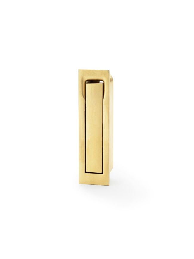 Alexander & Wilks - Square Sliding Door Edge Pull - Satin Brass PVD