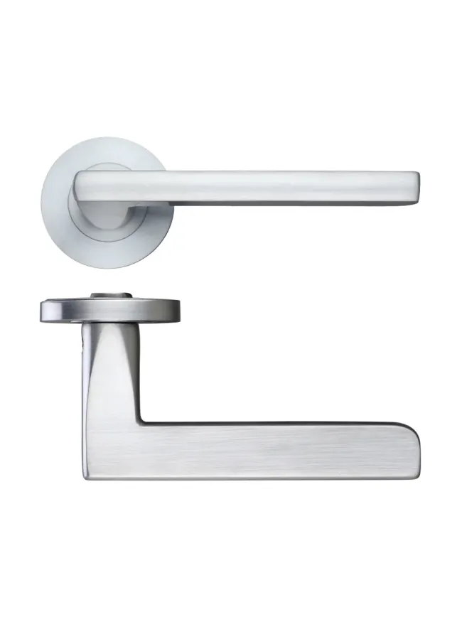 Zoo Hardware Venice lever on round rose - Satin Chrome