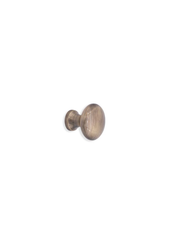 Mushroom 25mm Cupboard Knob Antique Brass