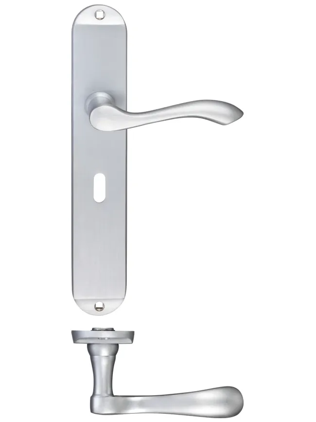 Zoo Hardware Arundel Lever Lock (57mm c/c) Furniture - Long Plate - Satin